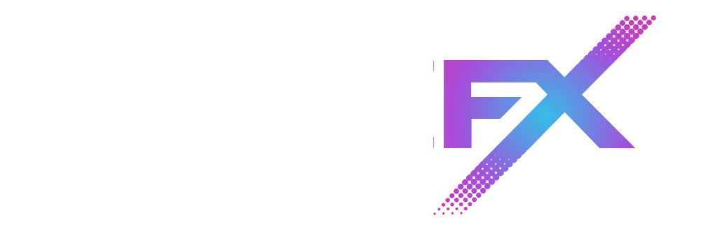 Full-color PoleFX dotted logo for a dark background